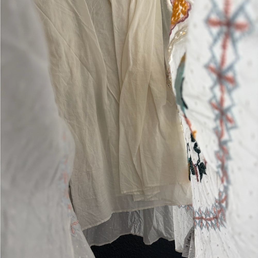 Beautiful Tory Burch Floral Embroidered Cream Dress with slip - Picture 4 of 4